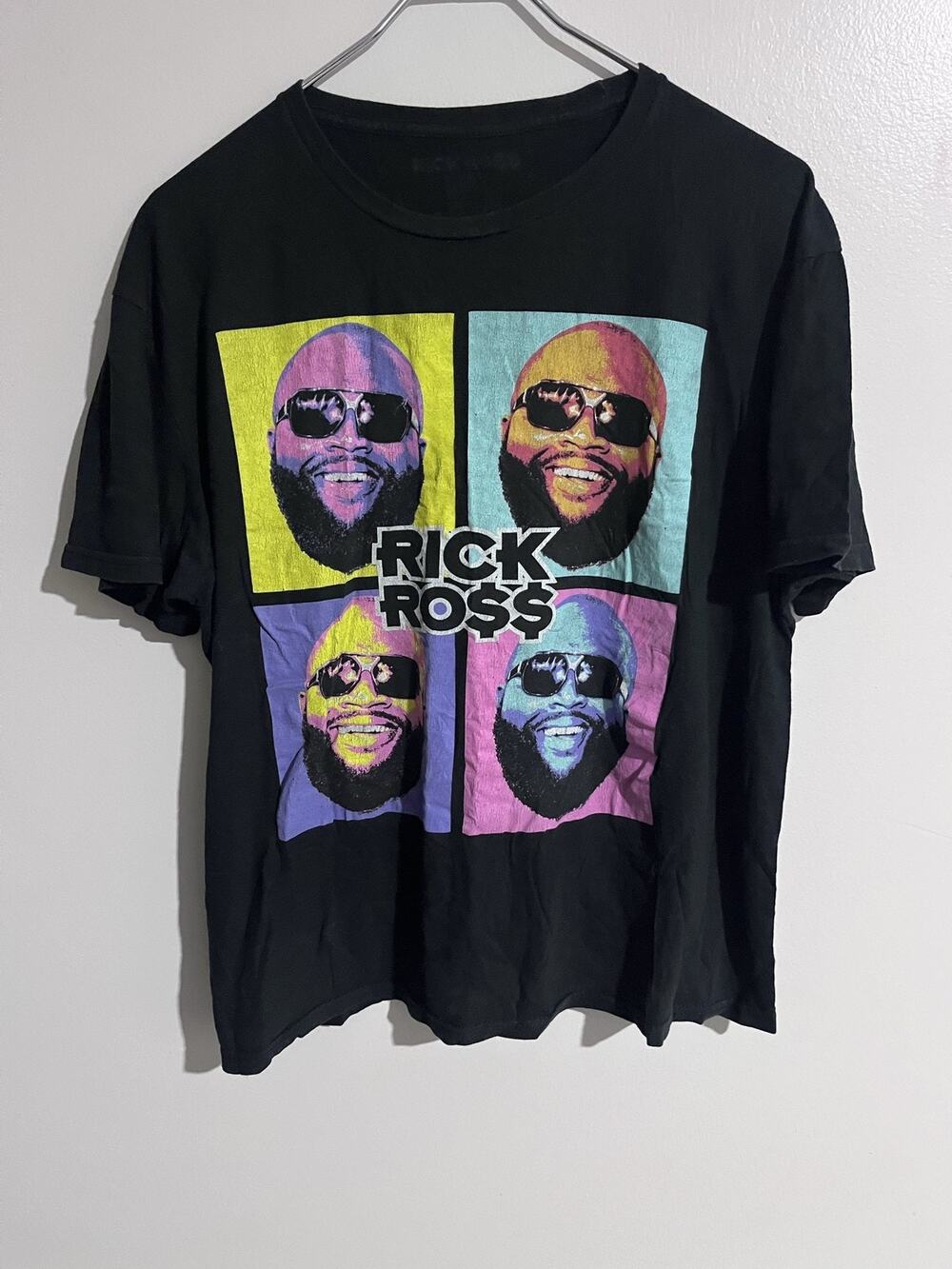 Rick Ross Shirt Mens L Black Short Sleeve Graphic Tagless Cotton Jersey Relaxed